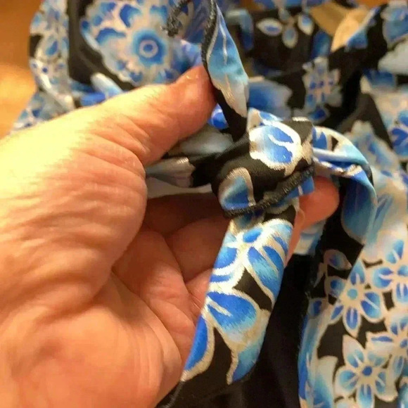 Le Cove One Piece swim suit w Attached Skirt,  blue/black/silver Size 20W - Picture 12 of 12